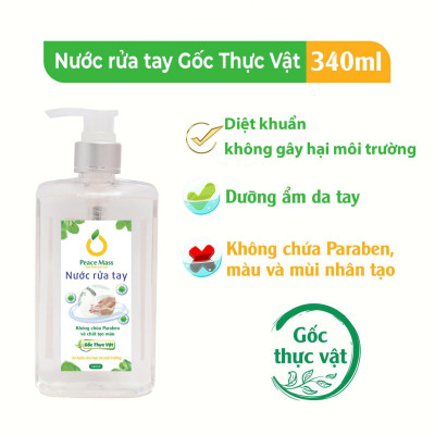 Combo Sản Phẩm Gốc Thực Vật NRTC1 Peace Mass Nước Rửa Tay 340ml + Nước Rửa Chén 500ml (Thuộc nhóm Sản phẩm Lành tính /  Sinh học)