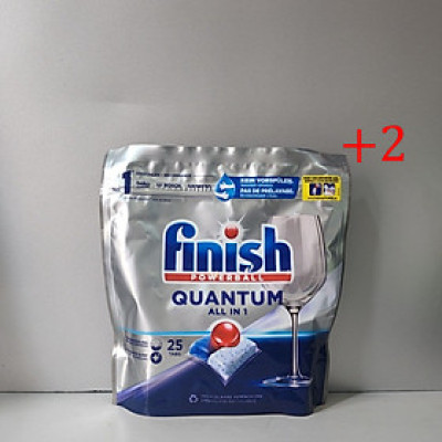 Túi Viên rửa bát Finish Quantum 27 Viên Hương Chanh