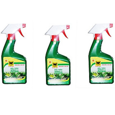 Combo 3 chai phân bón lá pha sẵn cho Hoa lan và cây cảnh dạng xịt Đầu Trâu Spray 1 (500ml/chai)