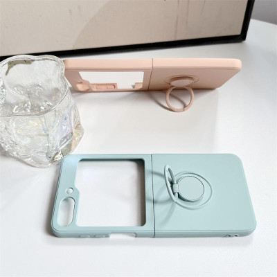 Ốp Lưng Silicon Cho Samsung Galaxy Z Flip 6 / Z Flip 5 Kèm Iring - BUM STORE GALAXY CASE