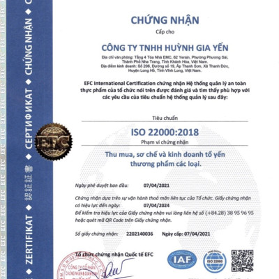 Yến sào Huỳnh Nest thượng hạng 100g 