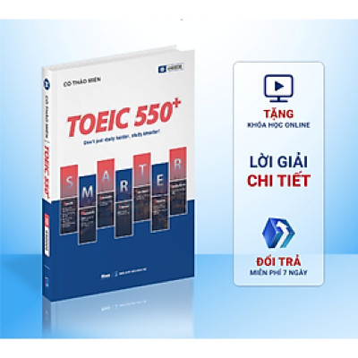 Sách - Toeic 550+ ôn toeic (2 kỹ năng reading & listening) - Moonbook