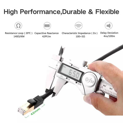 Ugreen UG11277NW107TK 1.5M màu Đen Cáp mạng LAN CAT7 STP chống nhiễu - HÀNG CHÍNH HÃNG