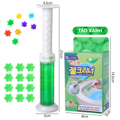 Gel Thơm Bồn Cầu Hoa Khử Mùi Toilet Nhà Vệ Sinh 6 Mùi Hương Thiên Nhiên Ống Bơm 12 Bông