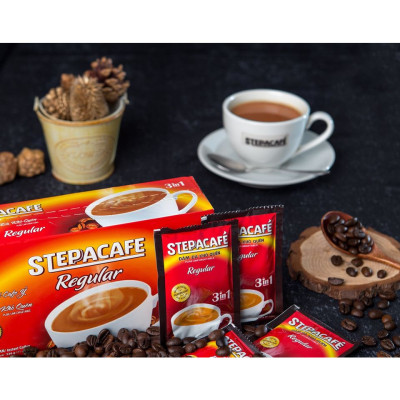 STEPPACAFE-Cà phê hoà tan sữa Regular 3in1 (Hộp 21 gói x 16g)