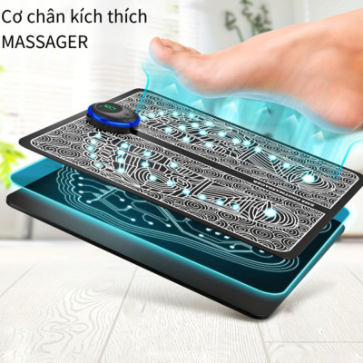Thảm Massage Bàn Chân Xung Điện Trị Liệu EMS Giúp Lưu Thông Khí Huyết