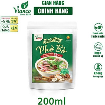Nước Súp Phở Bò Túi Zip 200ml