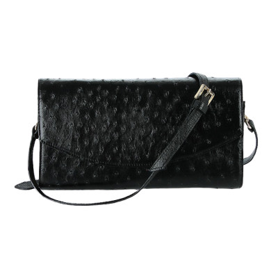 Túi xách nữ da đà điểu Huy Hoàng đeo chéo màu đen, nâu đất, vàng bò, nâu đỏ HT6430-31-32-33 