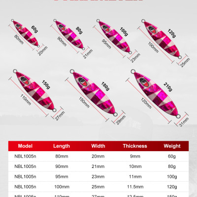 Mồi Jigging lure  Noeby 1005N (màu ngẫu nhiên)