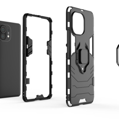 Ốp lưng Xiaomi Mi 11 iron man chống sốc kèm iring - Hàng nhập khẩu