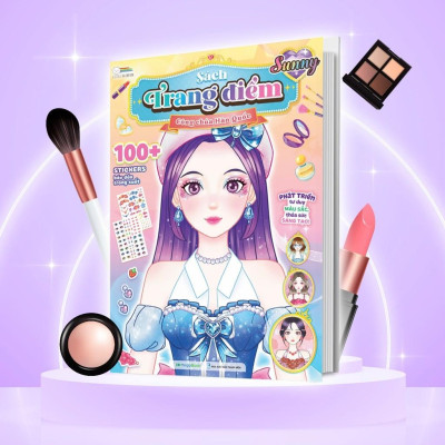 Sách - Trang Điểm Công Chúa Hàn Quốc Myra, Yuna, Jenny, Hana, Sunny - Combo 5 Cuốn - Tô Màu Và Bóc Dán Hơn 500+ Stickers