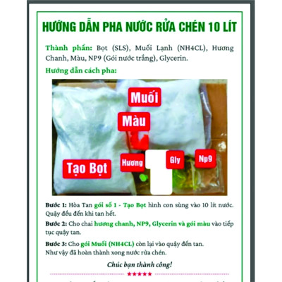 HOT Bột Pha 10Lít Nước Rửa Chén Hương Chanh Nhiều Bọt Sạch Chén Bát