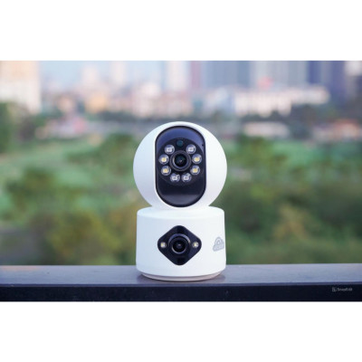 Camera Wifi Vitacam 2 mắt trong nhà C602C-6M Camera kép 2 mắt, góc nhìn rộng, đàm thoại 2 chiều - HÀNG CHÍNH HÃNG