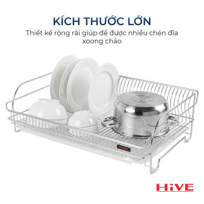 Kệ (giá) để chén bát HiVE DG Big 2 tầng inox 304