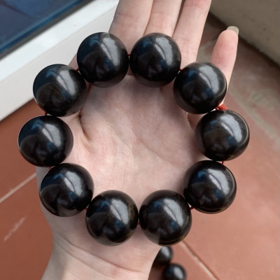 Vòng phong thủy gỗ Mun Sừng đen bóng (đủ Size) dành cho người có địa vị, thăng tiến trong công việc (BH680)