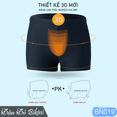 Quần bơi nam BIG SIZE dáng ngắn, đồ bơi cao cấp cho người mập béo, size lớn đến 135kg, chất đẹp co giãn cao, lớp lót thoáng khí nhanh khô, gọn gàng thoải mái | BN019