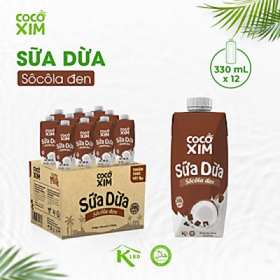 Thùng 12 Hộp Sữa Dừa Cocoxim Socola 330ml/hộp