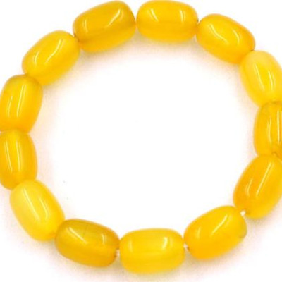 Chuỗi đeo tay Lu Thống Thạch Anh Vàng Bầu size 10mm x 14mm - hợp mệnh Kim, mệnh Thổ