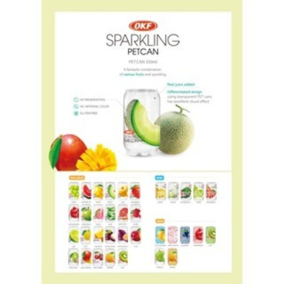 Nước ngọt có ga vị Dưa lưới 350ML OKF Hàn Quốc x 6 chai