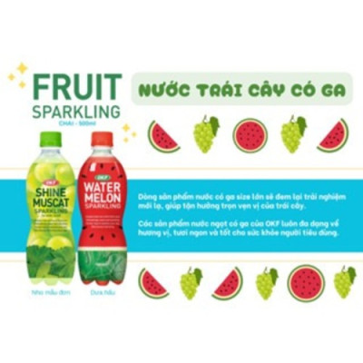 Nước dưa hấu có ga sparkling OKF Hàn Quốc 500ml x 6chai