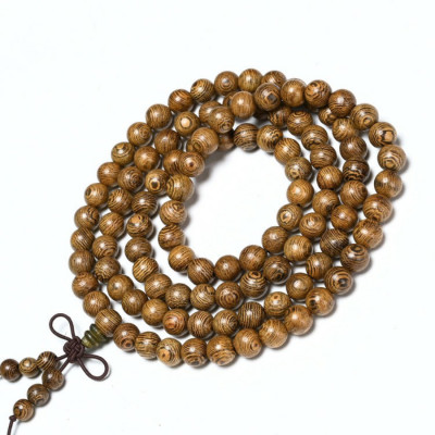 Vòng chuỗi 180 hạt gỗ muồng tự nhiên 