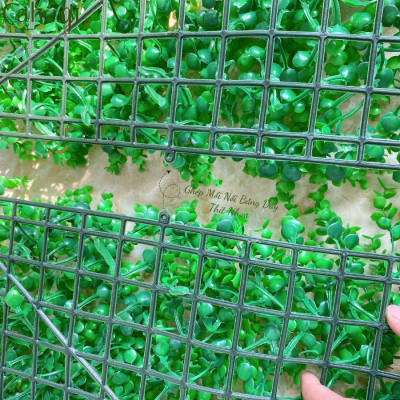 Thảm cỏ xoong, tai chuột giả - Kích thước 40 x 60 cm - Cây giả, hoa lụa Decor trang trí nhà cửa