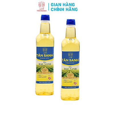 Combo 2 chai Dầu Đậu Nành Tân Sanh Chai 1 Lít Nguyên Chất 100%
