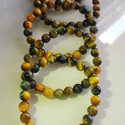 Vòng tay phong thủy may mắn Nữ đá mắt hổ tự nhiên vàng xanh đều mới bóng mượt đẹp Size hạt 8mm Nữ đeo Công dụng vòng đá mắt hổ đá thiên nhiên tốt cho sức khỏe, đem đến may mắn,xoa dịu tâm trí công việc hanh thông ạ