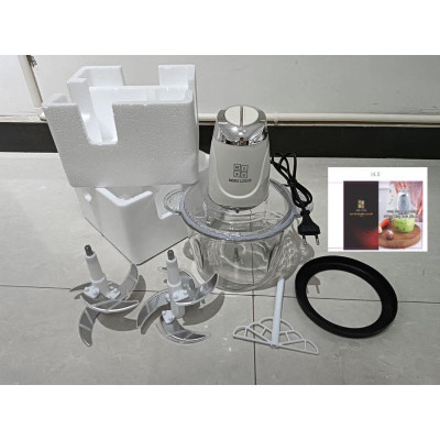 Máy xay thịt thực phẩm đa năng cối thuỷ tinh Linh Chi Bedding, tặng 01lưỡi dao - Giao mầu ngẫu nhiên