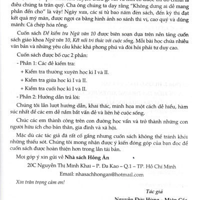 Đề Kiểm Tra Ngữ Văn 10 (Dùng Kèm SGK Kết Nối Tri Thức Vớ Cuộc Sống) - HA