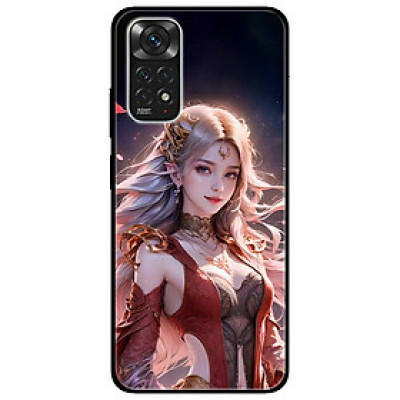 Ốp lưng Redmi Note 11 - 11s 4G - 11 5G - 11 Pro Quốc Tế - 11 Pro Xách Tay - Mỹ Nữ Áo Đỏ Đen - Hàng Chính Hãng