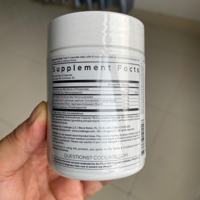 Liposomal NMN Codeage - Nhập Khẩu Chính Ngạch Có Tem Phụ Tiếng Việt, Có Tem Chống Hàng Giả Mã QR