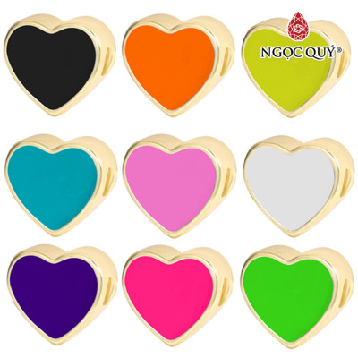 Charm hợp kim hình trái tim - Ngọc Quý Gemstones