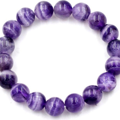 [Mệnh Hỏa, Thổ] Vòng Tay Chuỗi Hạt Thạch Anh Tím Than 10 Ly 18 Hạt