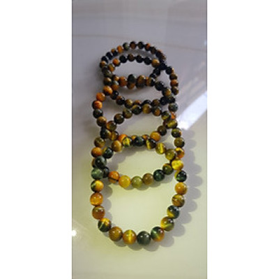 Vòng tay phong thủy may mắn Nữ đá mắt hổ tự nhiên vàng xanh đều mới bóng mượt đẹp Size hạt 8mm Nữ đeo Công dụng vòng đá mắt hổ đá thiên nhiên tốt cho sức khỏe, đem đến may mắn,xoa dịu tâm trí công việc hanh thông ạ