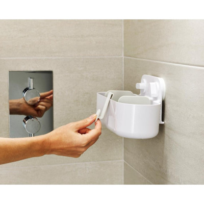 Kệ để đồ nhà tắm Joseph Joseph Duo (White) gắn tường tiện dụng, dễ dàng tháo lắp - 006346