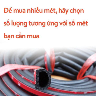 Gioăng D cao su chống ồn ô tô dán viền xe tránh bám bụi, Gioăng chống va đập ô tô gioăng d gioăng b gioăng p