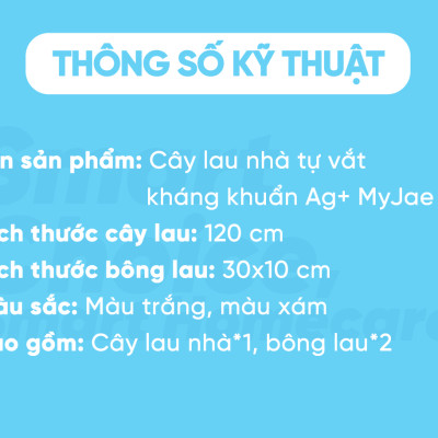 Cây lau nhà tự vắt thông minh sợi microfiber