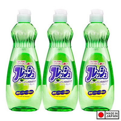 Bộ 3 Dung dịch rửa bát chén chiết xuất từ thiên nhiên hương táo - Hàng Nội Địa Nhật