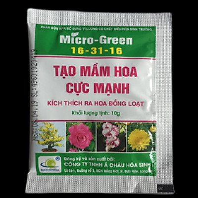 Phân bón Micro Green 16-31-16 giúp tạo mầm hoa cực mạnh - kích thích ra hoa đồng loạt