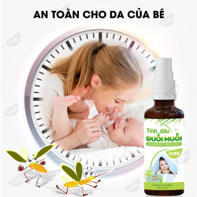 Xịt Tinh Dầu Đuổi Muỗi Sả Chanh Kobi Giúp Chống Muỗi, An Toàn Cho Bé   - 100ml