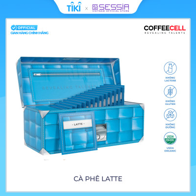 [MUA 1 TẶNG 5] Cà Phê Latte Với Nhân Sâm Trắng Thượng Hạng COFFEECELL (20 gói x 15g) - Hương vị thơm nồng, Lớp bọt sữa mịn, Sức mạnh tự nhiên của nhân sâm - Hàng Chính Hãng