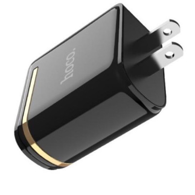 Củ sạc nhanh 2 cổng Hoco C39 us - max 5v-2.4a( 12w), màn hình LCD hiển thị điện áp - hàng chính hãng