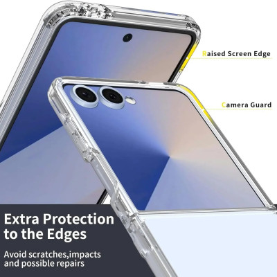 ốp lưng chống sốc trong suốt cho Samsung Galaxy Z Flip 7 5G hiệu Likgus Lin - Chống sốc 2m, túi khí ẩn 4 góc, chống va đập, độ trong full HD - Hàng nhập khẩu