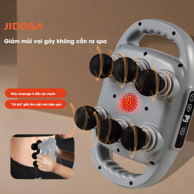 Máy Massage Cầm Tay JIDOSA 16 Đầu  -  8 đầu - 6 đầu Giảm Đau Cơ Sâu, Động Cơ Êm, Pin Lâu, 9 Chế Độ Bảo hành 12 tháng Chính Hãng