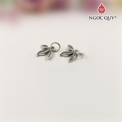 Charm bạc hình lá phong treo - Ngọc Quý Gemstones