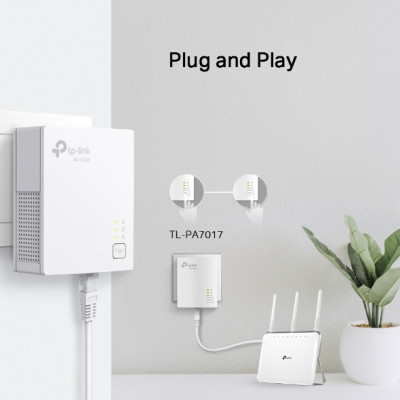 Bộ Chuyển Đổi Internet TP-Link TL-PA7017 KIT Qua Đường Dây Điện Giagbit AV 1000Mbps - Hàng Chính Hãng