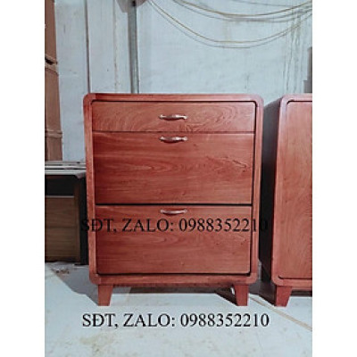 Tủ giày thông minh gỗ hương đá kích thước 80cm