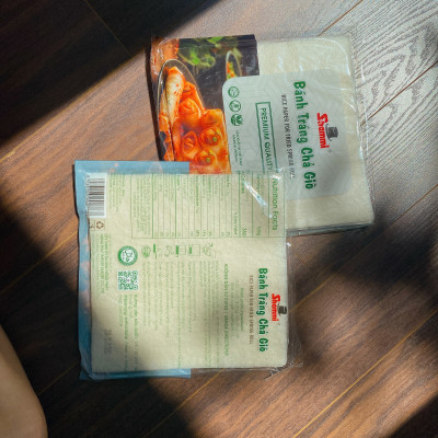 [Sỉ giá tốt] Thùng bánh tráng chả giò Shammi vuông size 22cm túi 200g (bánh đa nem xuất khẩu)