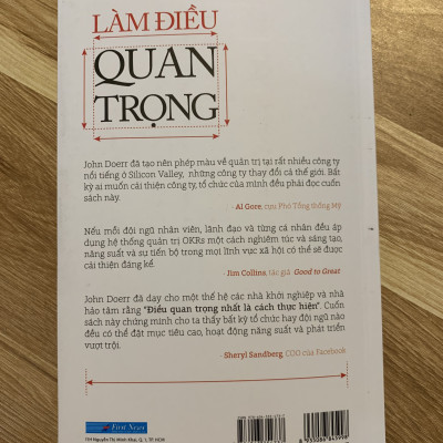 Sách - Làm Điều Quan Trọng
